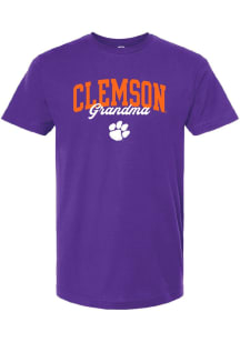 Summit Sportswear Clemson Tigers Womens Purple Grandma Short Sleeve T-Shirt