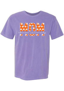 Summit Sportswear Clemson Tigers Womens Lavender Block Mom Short Sleeve T-Shirt