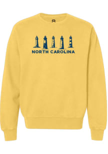 Summit Sportswear Chapel Hill Womens Yellow Lighthouse Crew Sweatshirt