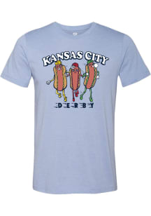 Summit Sportswear Kansas City Blue Hot Dog Derby Short Sleeve Fashion T Shirt