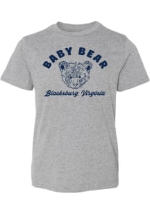 Summit Sportswear Blacksburg Youth Grey BEAR Short Sleeve Fashion T-Shirt