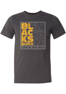 Summit Sportswear Blacksburg Grey LINES Short Sleeve Fashion T Shirt