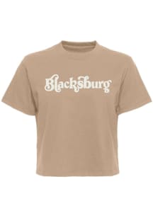 Summit Sportswear Blacksburg Womens Tan CURVY Short Sleeve T-Shirt