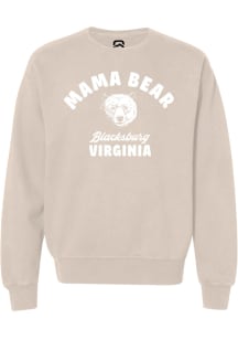Summit Sportswear Blacksburg Womens Natural BEAR Crew Sweatshirt