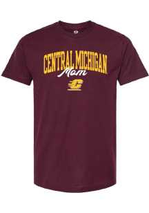Summit Sportswear Central Michigan Chippewas Womens Maroon Mom Short Sleeve T-Shirt
