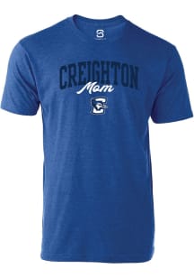 Summit Sportswear Creighton Bluejays Womens Blue Mom Short Sleeve T-Shirt