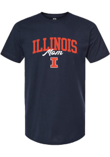 Summit Sportswear Illinois Fighting Illini Womens Navy Blue Mom Short Sleeve T-Shirt