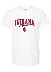 Summit Sportswear Indiana Hoosiers Womens White Mom Short Sleeve T-Shirt