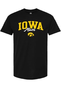 Summit Sportswear Iowa Hawkeyes Womens Black Mom Short Sleeve T-Shirt