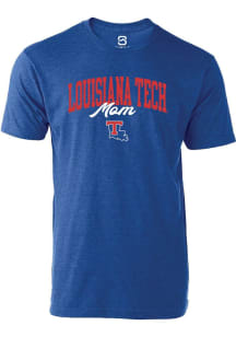 Summit Sportswear Louisiana Tech Bulldogs Womens Blue Mom Short Sleeve T-Shirt