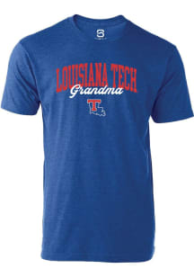 Summit Sportswear Louisiana Tech Bulldogs Womens Blue Grandma Short Sleeve T-Shirt