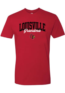 Summit Sportswear Louisville Cardinals Womens Red Grandma Short Sleeve T-Shirt