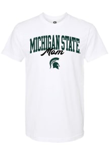 Summit Sportswear Michigan State Spartans Womens White Mom Short Sleeve T-Shirt