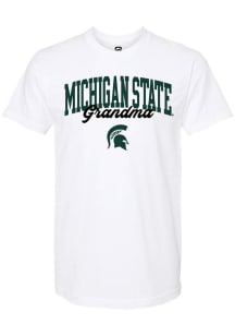 Summit Sportswear Michigan State Spartans Womens White Grandma Short Sleeve T-Shirt