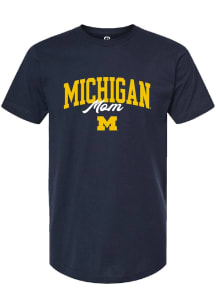 Summit Sportswear Michigan Wolverines Womens Blue Mom Short Sleeve T-Shirt