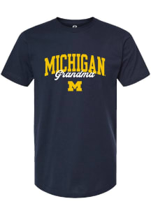 Summit Sportswear Michigan Wolverines Womens Blue Grandma Short Sleeve T-Shirt