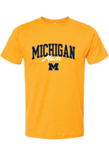 Summit Sportswear Michigan Wolverines Womens Gold Mom Short Sleeve T-Shirt