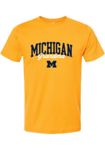 Summit Sportswear Michigan Wolverines Womens Gold Grandma Short Sleeve T-Shirt