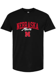Summit Sportswear Nebraska Cornhuskers Womens Black Mom Short Sleeve T-Shirt