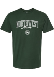 Summit Sportswear Northwest Missouri State Bearcats Womens Green Mom Short Sleeve T-Shirt