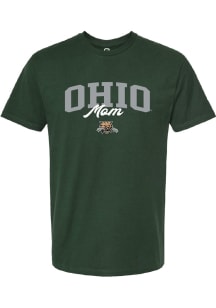 Summit Sportswear Ohio Bobcats Womens Green Mom Short Sleeve T-Shirt