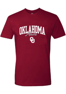 Summit Sportswear Oklahoma Sooners Womens Crimson Mom Short Sleeve T-Shirt