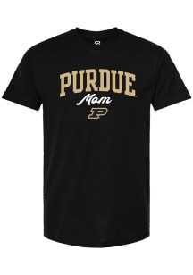 Summit Sportswear Purdue Boilermakers Womens Black Mom Short Sleeve T-Shirt