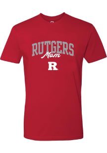 Summit Sportswear Rutgers Scarlet Knights Womens Red Mom Short Sleeve T-Shirt