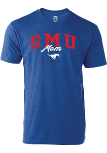 Summit Sportswear SMU Mustangs Womens Blue Mom Short Sleeve T-Shirt