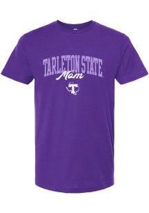 Summit Sportswear Tarleton State Texans Womens Purple Mom Short Sleeve T-Shirt