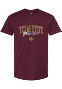 Summit Sportswear Texas State Bobcats Womens Maroon Grandma Short Sleeve T-Shirt