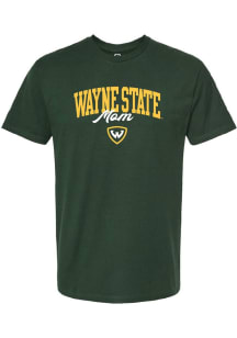 Summit Sportswear Wayne State Warriors Womens Green Mom Short Sleeve T-Shirt