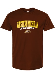 Summit Sportswear Western Michigan Broncos Womens Brown Grandma Short Sleeve T-Shirt