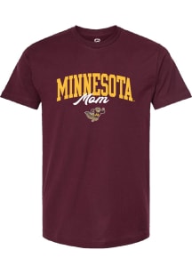 Summit Sportswear Minnesota Golden Gophers Womens Maroon Mom Short Sleeve T-Shirt