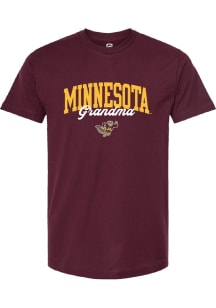 Summit Sportswear Minnesota Golden Gophers Womens Maroon Grandma Short Sleeve T-Shirt