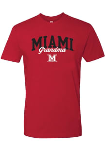 Summit Sportswear Miami RedHawks Womens Red Grandma Short Sleeve T-Shirt