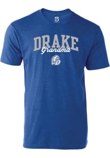 Summit Sportswear Drake Bulldogs Womens Blue Grandma Short Sleeve T-Shirt