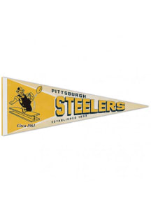 Pittsburgh Steelers 12x30 inch Retro Pennant - Black