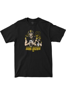 Hank Brown Iowa Hawkeyes Black Football Electric Short Sleeve Player T Shirt