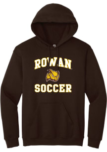 Summit Sportswear Rowan University Mens Brown Soccer Long Sleeve Hoodie