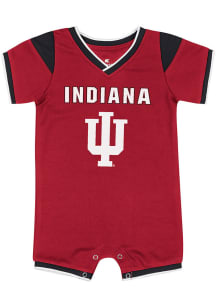 Colosseum Indiana Hoosiers Baby Crimson All Day Short Sleeve One Piece