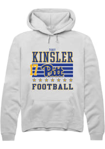 Tony Kinsler Pitt Panthers Mens White Football NIL Striped Player Hood