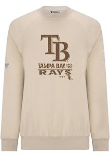 Levelwear Tampa Bay Rays Mens Oatmeal Connect Sortie AR Long Sleeve Crew Sweatshirt