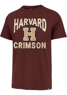 47 Harvard Crimson Maroon Block H Short Sleeve Fashion T Shirt