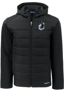 Mens Minnesota United FC Cutter and Buck Mens Evoke Hood Heavyweight Jacket - Black