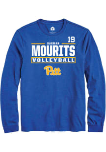Dagmar Mourits Pitt Panthers Blue NIL Stacked Box Long Sleeve Player T Shirt