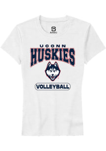 Summit Sportswear UConn Huskies Womens White Volleyball Short Sleeve T-Shirt