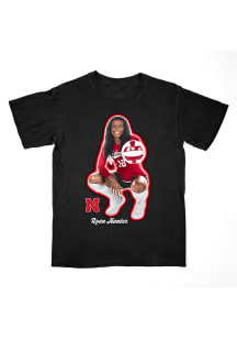 Ryan Hunter Nebraska Cornhuskers Youth Black Portrait Tee Fashion Player Tee