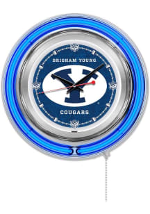 BYU Cougars Double Neon Wall Clock