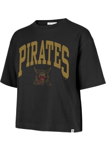 47 Pittsburgh Pirates Womens Black City Connect Reed City Short Sleeve T-Shirt